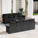 Prolenta Maison Exclusive - Ensemble de canapé de jardin avec coussin 9 pcs Noir polyrotin
