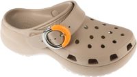 Crocs Classic Platform Dipped Buckle Clog, Vrouwen, Beige, Slippers, maat: 36/37