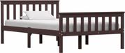 vidaXL Bedframe massief grenenhout donkerbruin 120x200 cm