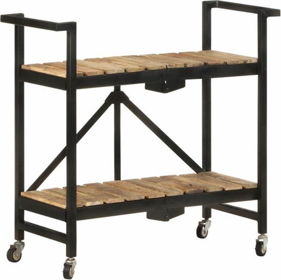 vidaXL Keukentrolley 87x36x81 cm massief mangohout