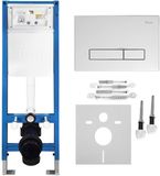 Rea - Inbouwframe Set Voor Wc Slim 024n Met Hd Chrome Bedieningsplaat