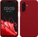 kwmobile telefoonhoesje geschikt voor Samsung Galaxy A17 4G / 5G - Hoesje met siliconen coating - Smartphone case in rabarber rood