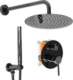 REA Lungo Regendouche Inbouw Zwart 36,5cm