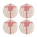 Bloomingville Assiettes grès rose Bowie 20cm - set de 4