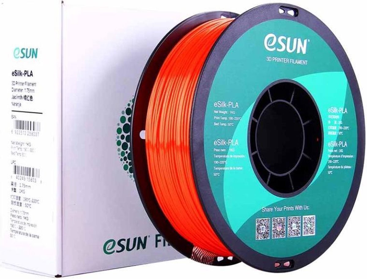 ESUN Jacinth Naranja eSilk-PLA filament – 1,75mm – 1kg