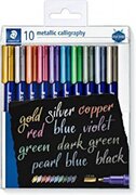 Staedtler markeer stift Metallic brush 10 stuks im Etui, 1-6mm