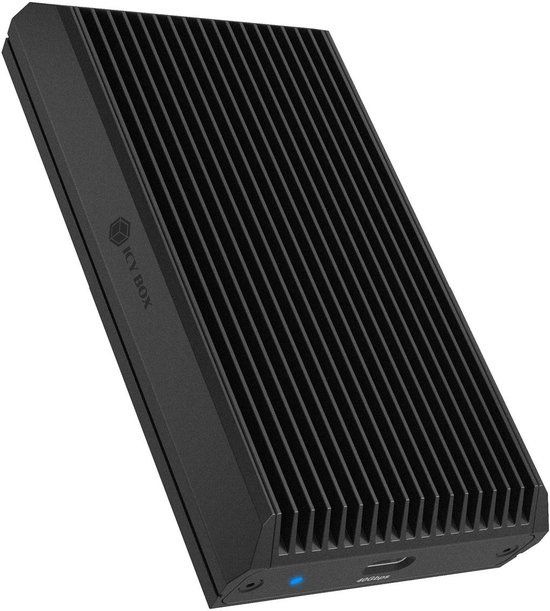 Icy Box IB-1920M-C42, M.2 SSD Behuizing, USB4 (40 Gbit/s), Aluminium, Zwart