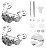 Charnières de siège de toilette Acier inoxydable - Mécanisme Softclose - Pièces de rechange - Installation sans problème - Convient à tous les sièges de toilette - Pièces de montage incluses - Charnières de siège de toilette