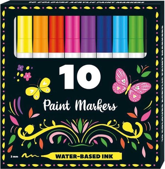 Merkloos Interstat Acrylverf Markers 10 Stuks