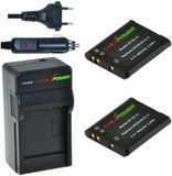 ChiliPower 2 x EN-EL19 accu's voor Nikon - inclusief oplader en autolader