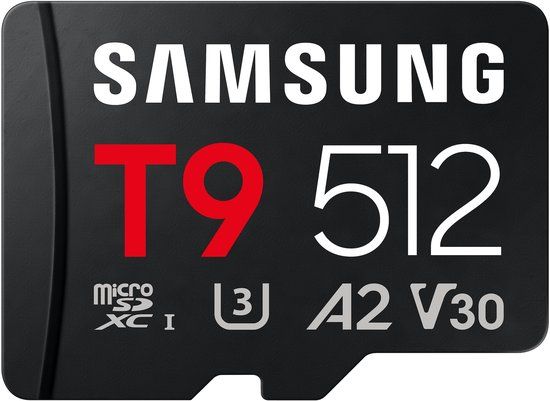 Samsung T9 512GB MicroSDXC UHS-I A2 geheugenkaart met kaartlezer