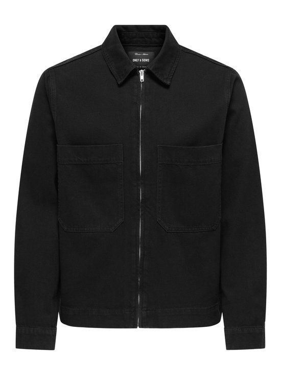 ONLY&SONS Heren Denim Jack Zwart Katoen XXL