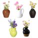 Leuke keramische vaas koelkastmagneten, grappige mini-plantenmagneten, kleine 3D-plantenvaas voor koelkast, decoratie, keuken, kluis, keuken, kantoor (5 stuks)