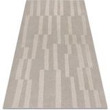 Osta Tapis En Laine Textura 488.17.la110 Osta - Géométrique Structurel Gris / Beige Beige 120x170 cm