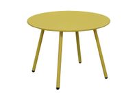 Moutarde Rio Ø 50 Cm Table Basse De Jardin Ronde En Acier