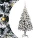 vidaXL Kunstkerstboom Wit 180 cm PVC en Staal en Kunststof