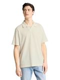Tom Tailor Denim Resort-poloshirt met wafelstructuur en relaxte pasvorm - Maat XS - Wool White