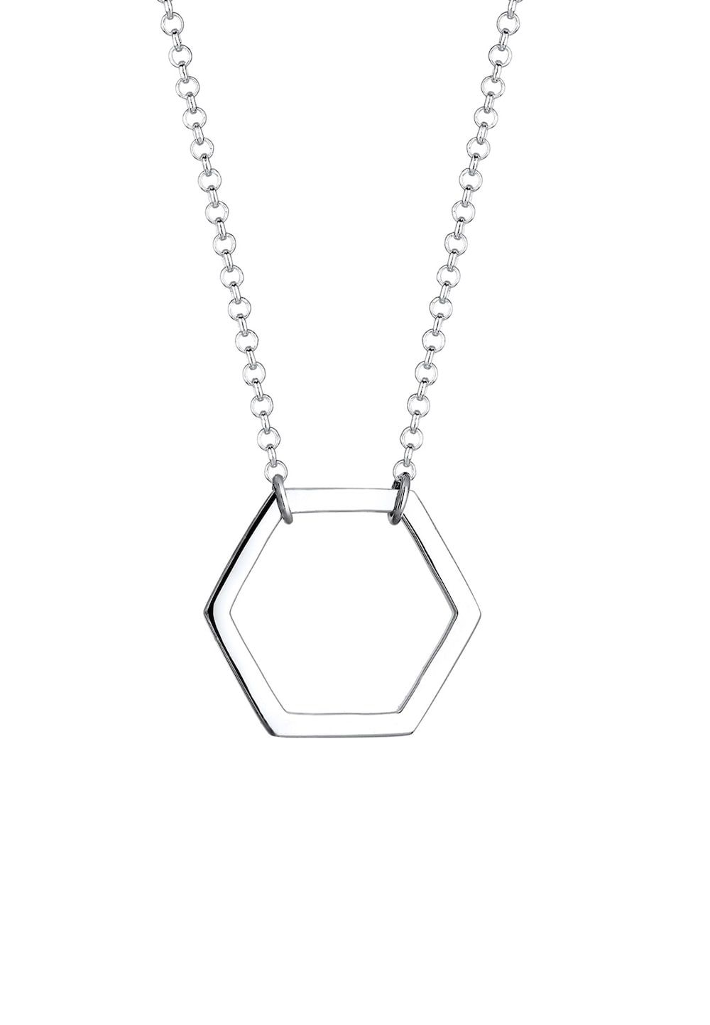 Elli Elli Halsketting Dames Hexagon Geo - 925 Sterling Zilver
