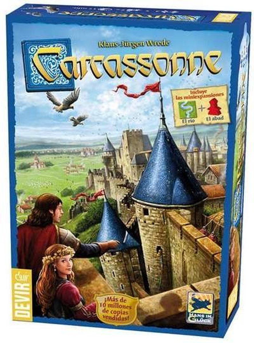 Bigbuy Fun Bordspel Carcassonne (Es) - Hout - Zwart