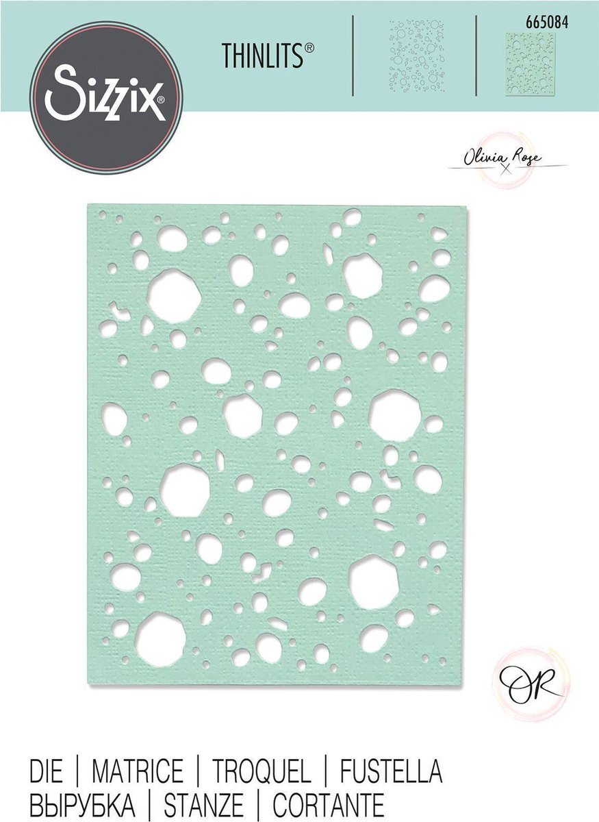 Sizzix Thinlits Die 665084 Lunar Mask van Olivia Rose, One Size, Multicolour