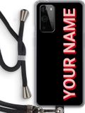 Case Company® OnePlus 9 Pro Hoesje met Koord - Namecase - Zwart - TPU