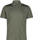 CMP Jersey Poloshirt Heren Korte Mouw Regular Fit Effen Groen Polyester/Modal 4XL