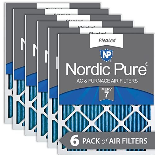 Nordic Pure 12 x 12 x 1 MERV 7 plissé AC oven luchtfilter 6 stuks