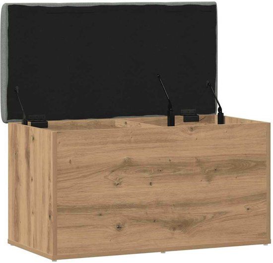 vidaXL Opbergbank Artisan Eikenhout 82x42x45 cm Bewerkt Hout