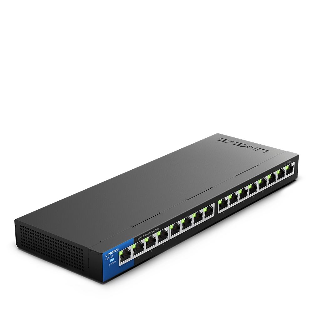 Linksys LGS116 - 16-poorts Gigabit Ethernet Switch - Unmanaged
