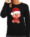 Bellatio Decorations Foute Kersttrui/sweater voor dames - all I want - taart - zwart - kerst poes XS