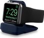 Qubix - Support en silicone pour Apple Watch - Bleu foncé