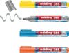 edding 385 markeerstift met flexibele punt set 4 stuks - geel, grijs, lichtblauw, oranje