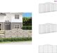 vidaXL Gabions - 13 pieces - arched - 300x50x120/140 cm - iron