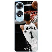 Maniacase Etui Oppo A60 Victor Wembanyama n°1 San Antonio Spurs Dunk