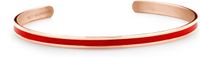 Key Moments Panda Key Moments 8KM B00545 Stalen Open Bangle - One-size (60 x 50 x 4 mm) - Roségoudkleurig / Rood