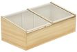 Kasbed Jardinière en bois - Serre précoce avec mini-serre - Convient pour balcon et jardin - 100 x 50 x 35 cm - Vert olive