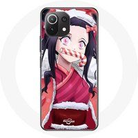 Maniacase Hoesje voor Xiaomi Mi 11 Lite Anime Demon Slayer Kamado Nezuko Kerstdag 2023