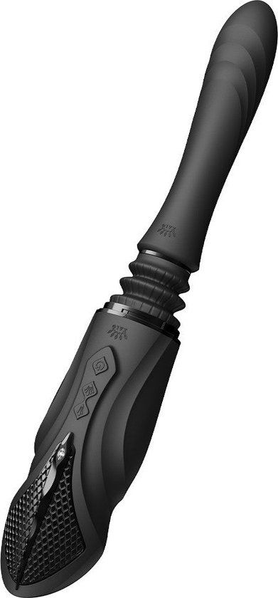 Zalo Sesh Verwarmende Stotende Vibrator met Afstandsbediening Obsidian Zwart