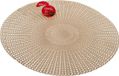 Gerimport Sets de table - ronds - D40 cm - doré - 2x pièces - plastique