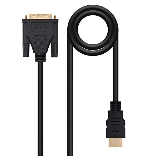 Nanocable 10.15.0502 - DVI naar HDMI-kabel, mannelijk, DVI18+1/M-HDMI A/M, zwart, 1,8 mts
