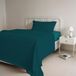 Italian Bed Linen Natural Color beddengoedset, 100% katoen, benzine groen/fles groen, kleine dubbele verpakking