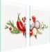 TMK ArtDeko - Plaque de cuisson en verre - 65x52 cm - Design végétarien - Sûr et polyvalent