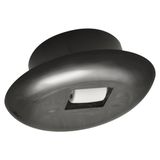 WAGNER 01707501 Zwenkrol/boorrol, diameter Ø 15 mm, behuizing kunststof zwart, Ø 60/40 x 17/8 mm, metalen stift, draagkracht 50 kg, Made in Germany