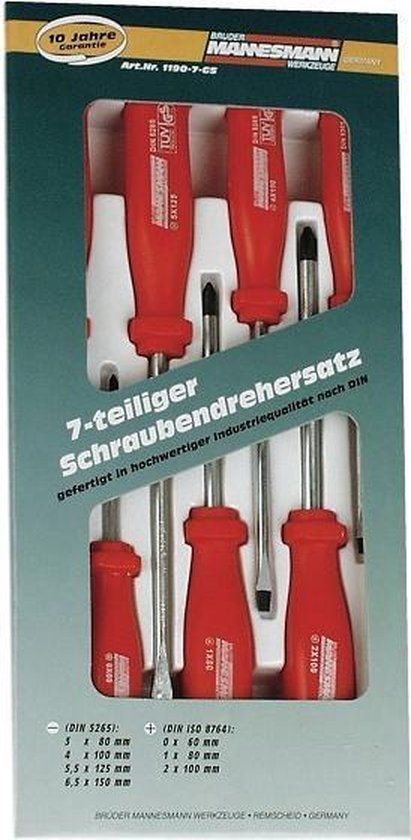 MANNESMANN electra schroevendraaier set - Zeskant - Metaal - Magnetisch - 1 stuk
