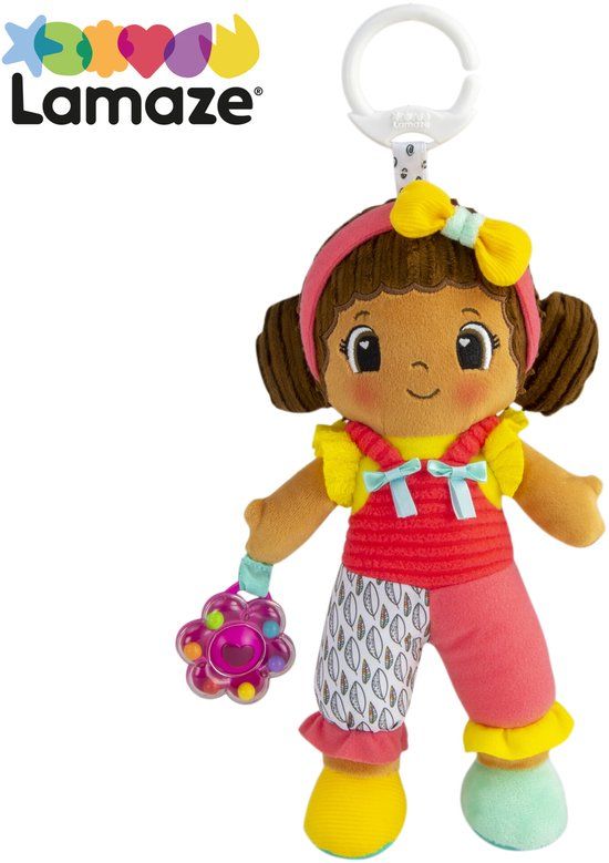 Tomy Lamaze Mijn Vriendin Jasmine - Grijp- en bijtspeelgoed - Educatief Babyspeelgoed - Knuffel - Spelen en ontdekken