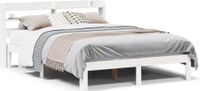 Maison Exclusive - Cadre de lit avec tête de lit sans matelas blanc 140x190 cm