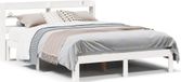 Maison Exclusive - Cadre de lit avec tête de lit sans matelas blanc 140x190 cm