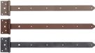 Alberts DURAVIS® kruisheng met geklonken pen, parelbeige duplex gecoat RAL 1035, heng 591 x 40 mm, scharnier 59 x 103 mm, set van 6
