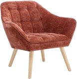 Vente-unique Fauteuil CASERTA Terracotta Gestructureerde Stof