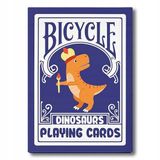 Bicycle Dinosaurus kaartspel, gedrukt door USPCC, 56 aangepaste kaarten, Air Cushion Finish, asymmetrische achterkant voor tovenaars en verzamelaars
